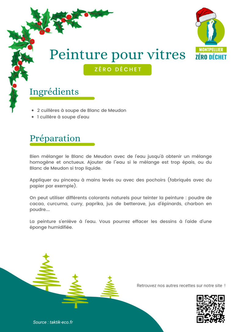 Fiche recette Peinture pour vitres